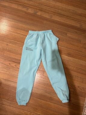 White Fox Boutique Light Blue Fleece Joggers